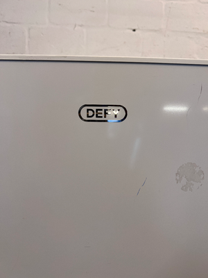 Defy C-300 Upright Fridge Freezer in White — Good Working Order - Fair Condition - 2ndhandwarehouse.com