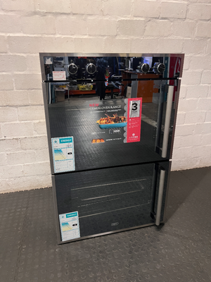 Defy Gemini Thermofan Double Oven in Black & Silver - Still New - 2ndhandwarehouse.com