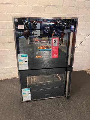 Defy Gemini Thermofan Double Oven in Black & Silver - Still New - 2ndhandwarehouse.com