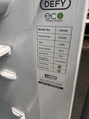 Defy Silver Bottom Freezer Fridge - Eco Energy Efficient - 2ndhandwarehouse.com