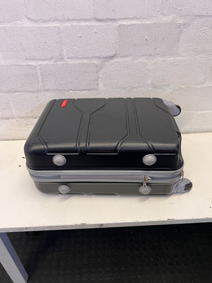 Durable Black Hardshell Carry-On Suitcase - Broken one side wheel - 2ndhandwarehouse.com