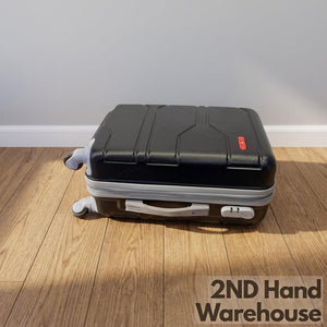 Durable Black Hardshell Carry-On Suitcase - Broken one side wheel - 2ndhandwarehouse.com