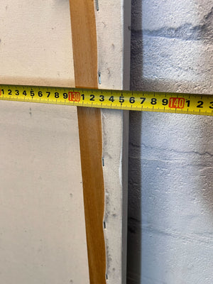 Dynamic Abstract Splatter Art Canvas - Yellow, Pink & Black 135 by 150