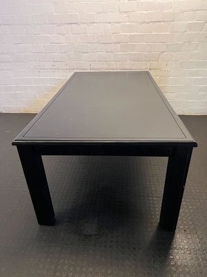 Elegant Black Wooden Dining Table with โ Minor Scratches - 2ndhandwarehouse.com