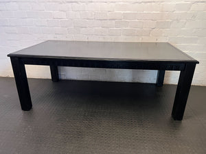 Elegant Black Wooden Dining Table with โ Minor Scratches - 2ndhandwarehouse.com