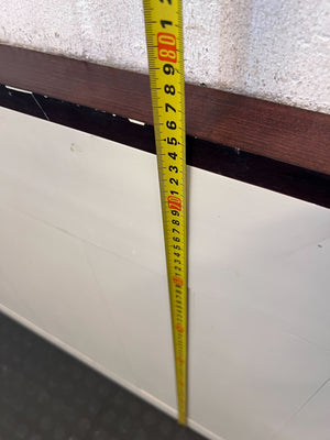 Elegant Cream Panel Radiator Cover with Dark Wood Top