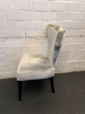 Elegant Grey Upholstered Dining Chair with Black Legs β Minor Wear - PRICE DROP - 2ndhandwarehouse.com