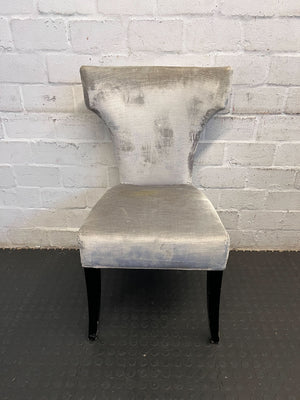 Elegant Grey Upholstered Dining Chair with Black Legs β Minor Wear - PRICE DROP - 2ndhandwarehouse.com