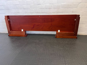 Elegant King-Sized Wooden Headboard – Cherry Finish