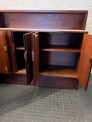 Elegant L-Shaped Wooden Bar Counter