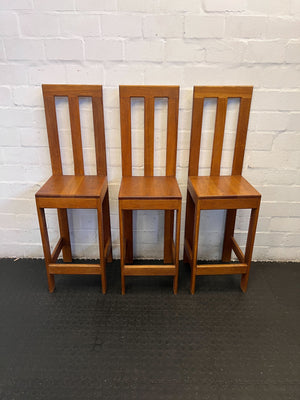 Elegant Oak Bar Stool with Sleek Design β Minor Scratches