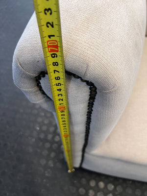 Elegant Petite Beige Loveseat with Rolled Arms ✨