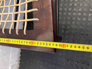 Elegant Vintage Wooden Dining Chair with Woven Seat โ Minor Wear - 2ndhandwarehouse.com