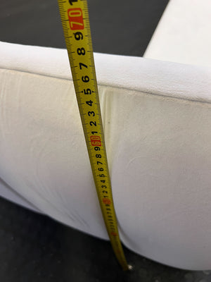 Elegant White Channel Tufted Bed Frame