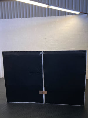 Elegant White Channel Tufted Bed Frame