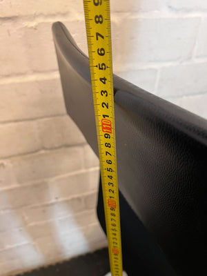 Ergonomic Black Mesh & Leatherette Office Chair with Chrome Base - Need to remove one side arm - 2ndhandwarehouse.com