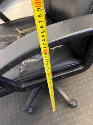 Ergonomic Black Office Chair with Worn Seat - CLEARANCE