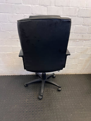 Ergonomic Black Office Chair with Worn Seat - CLEARANCE
