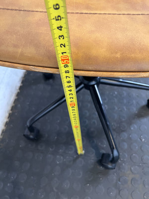 Executive Tan Ribbed Swivel Office Chair