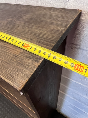Extra Large Three-Section Wooden Bookshelf in Dark Finish — Fair Used Condition - 2ndhandwarehouse.com