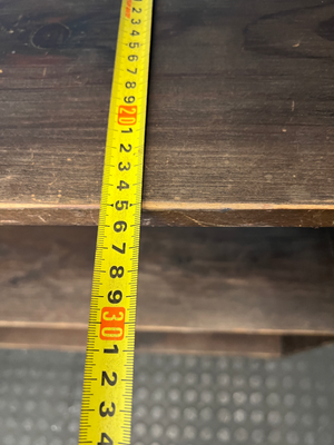 Extra Large Three-Section Wooden Bookshelf in Dark Finish — Fair Used Condition - 2ndhandwarehouse.com