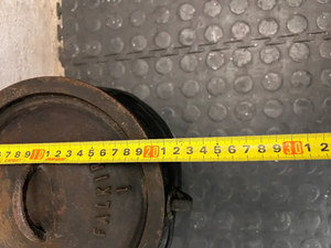 Falkirk Number 1 Cast Iron Potjie Pot with Lid — Surface Rust and Worn Finish