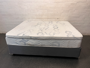 Forty Winks Queen Base Set with Pillow-Top Mattress — Good Condition with No Damage