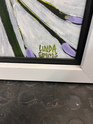 Framed Floral Painting by Linda Emms