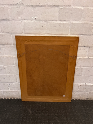 Framed Sketch Art with Gold-Toned Frame — Good Working Order