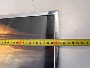 Framed Sunset Photo with Minor Damage โ Cracked Glass - 2ndhandwarehouse.com