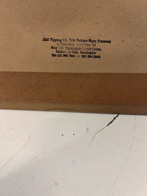 Framed Vintage Egyptian Papyrus Artwork with Gold Frame