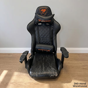 Gaming chair top only - Damaged and the base that contains wheels is missing - 2ndhandwarehouse.com