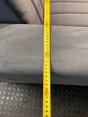 Grey Channel-Stitched Sleeper Couch — Good Working Order