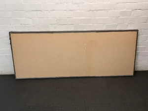 Grey Padded King Size Headboard - Notable Fabric Staining and Wear - 2ndhandwarehouse.com
