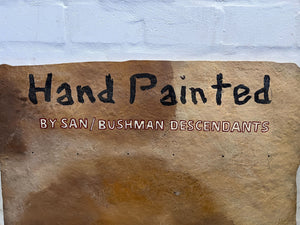 Hand-Painted Wall Art by San/Bushman Descendants - Unique Natural Design 98x73cm - 2ndhandwarehouse.com