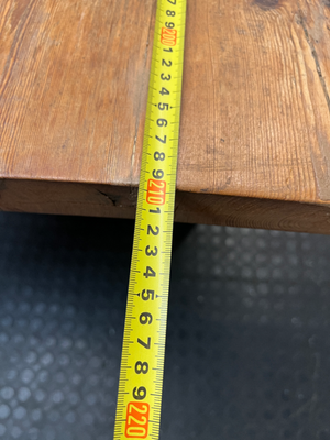 Hardwood Sealed Dining Table with Pedestal Legs — Used Good Condition - No Repairs Required - 2ndhandwarehouse.com