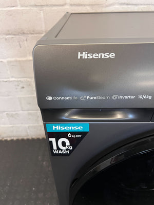 Hisense 10kg Wash 6kg Dry Inverter Washer Dryer - Grey - 2ndhandwarehouse.com