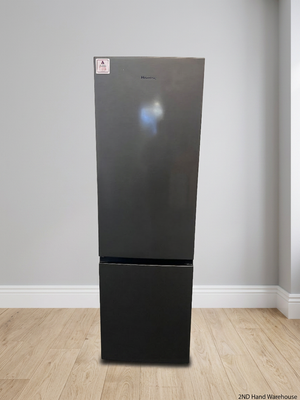 Hisense Metallic Fridge Freezer — Working Well; Fair Exterior Condition