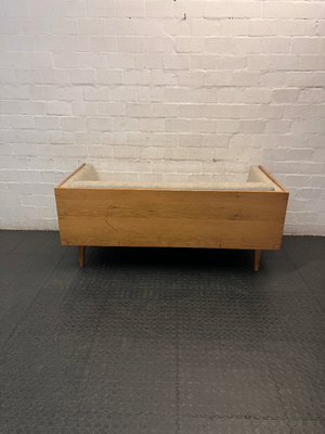 Homewood 2 Seater Couch with Oak Frame — Minor Scuffing on Base