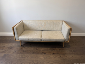 Homewood 2 Seater Couch with Oak Frame — Minor Scuffing on Base