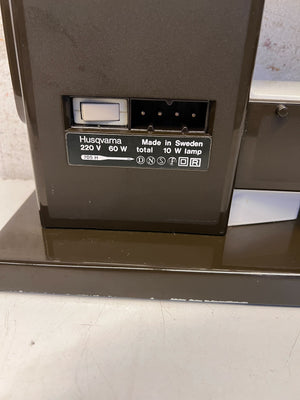 Husqvarna 3610 Vintage Sewing Machine - White and Brown, Minor Scuffs