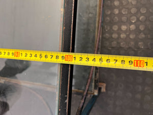 Elegant Glass-Top Coffee Table with Black Metal Frame