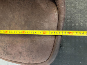Stylish Brown Upholstered Dining Chair with Metal Legs - Minor Wear - 2ndhandwarehouse.com