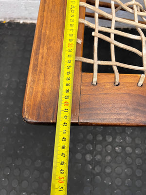 Vintage Carved Wooden Chair with Woven Seat - Character Piece - PRICE DROP - 2ndhandwarehouse.com
