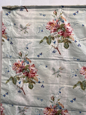 Elegant Vintage Floral Roman Blind - Rose & Blue Motif 170 long x 90cm wide