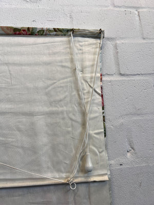 Elegant Vintage Floral Roman Blind - Rose & Blue Motif 170 long x 90cm wide