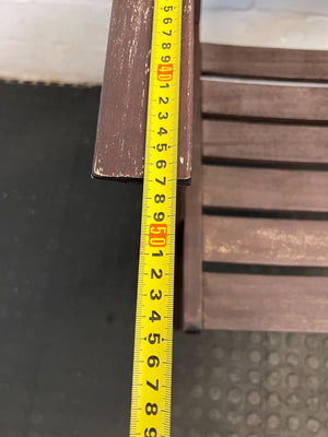 Rustic Brown Wooden Slatted Chair - Stylish and Comfortable