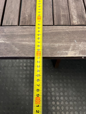 Stylish Dark Brown Wooden Dining Table with Minor Scratches