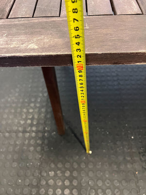 Stylish Dark Brown Wooden Dining Table with Minor Scratches