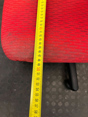 Ergonomic Red Desk Chair with Rolling Base – Minor Wear